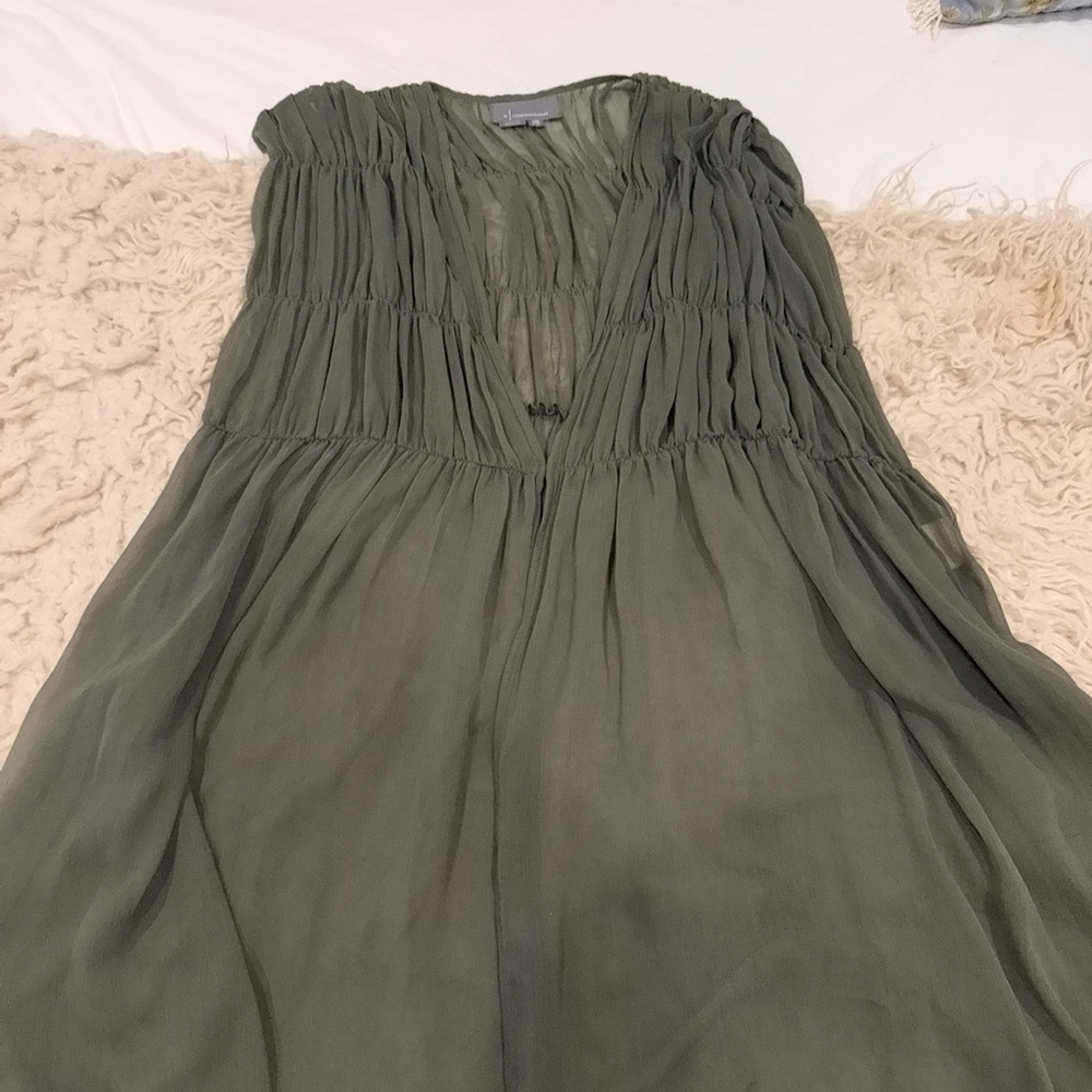 Anthropologie Olive Green Textured vest